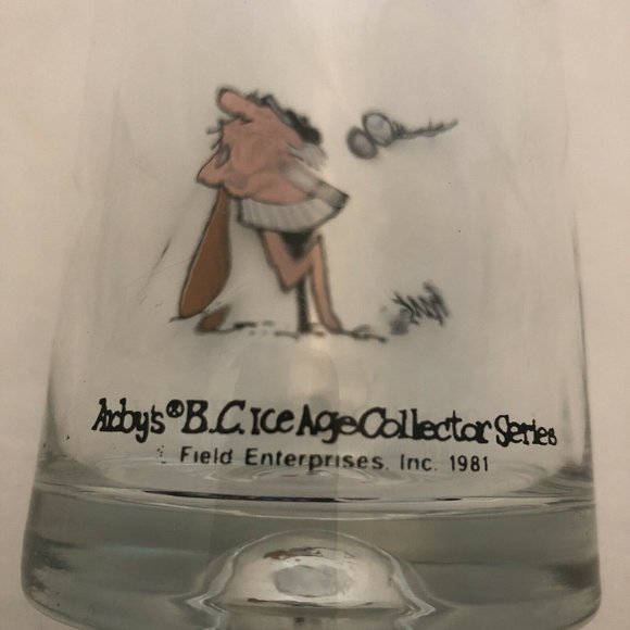 Vintage Arby's Johnny Hart BC Ice Age Collector's Series Glass 1981 "Wiley" - Picture 4 of 6